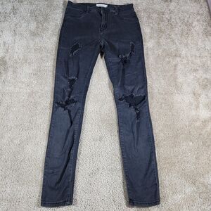 Pacsun Pants Womens 26 Black Denim Jeans Mid Rise Jegging Ladies 28x28 #40